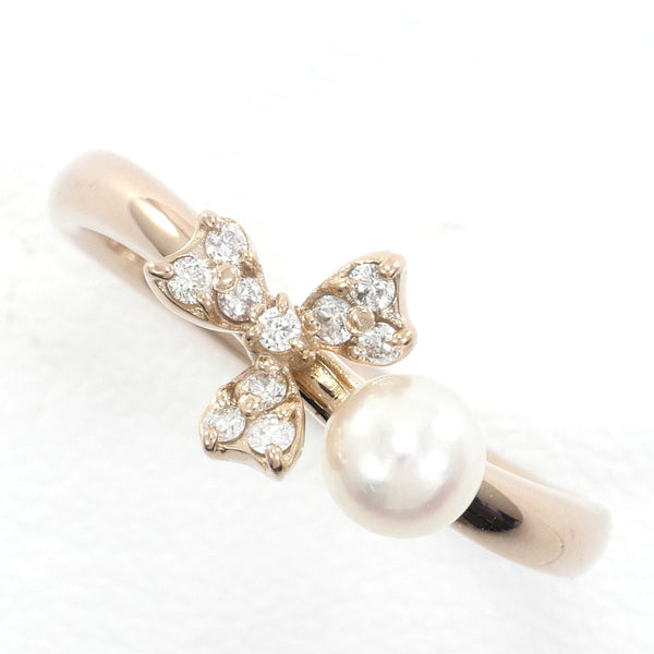 ヴァンドーム青山 K18PG リング 11号 パール 約4mm ダイヤ 総重量約2.8g1003020508301214