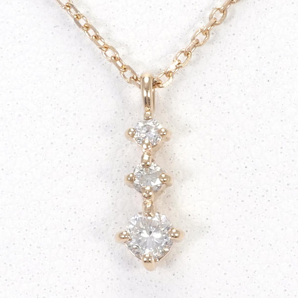 メゾンジュエル K18PG ネックレス ダイヤ 総重量約1.5g1003020508401748