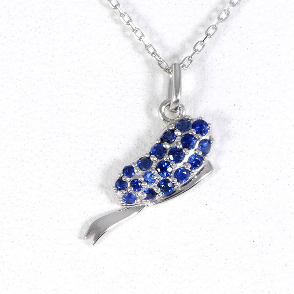 ディズニー ドナルドダック K10WG ネックレス サファイア 総重量約1.4g 約40cm1003020509703081