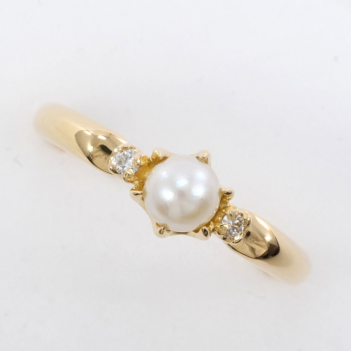 178【RUKHAMANI】K18 パール 約5.7mm ダイヤモンド 178【RUKHAMANI