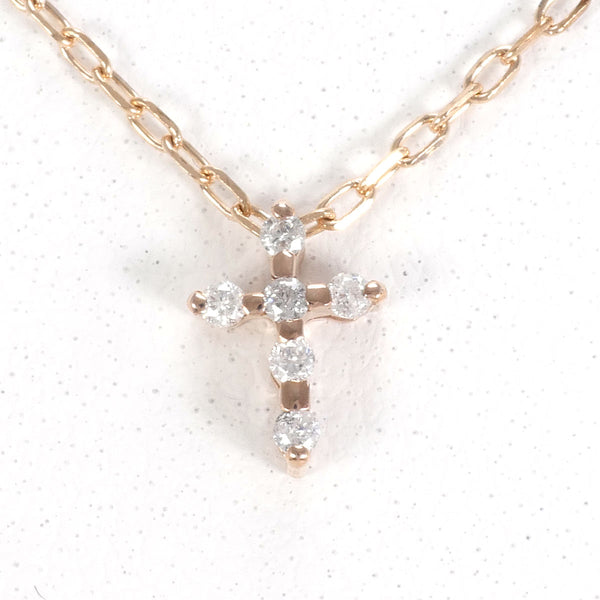 K10PG ネックレス ダイヤ 総重量約1.0g 約40cm1003020508d00321