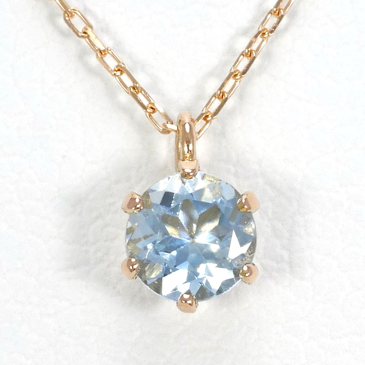 K18PG ネックレス アクアマリン 総重量約0.8g 約40cm1003020509f00908
