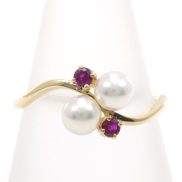 ミキモト K18YG リング 指輪 5号 パール 約4mm ルビー 総重量約1.3g1003020509f00911