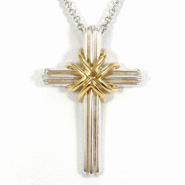 ティファニー シグネチャークロス K18YG シルバー ネックレス  総重量約7.8g 約46cm1003020309d00025