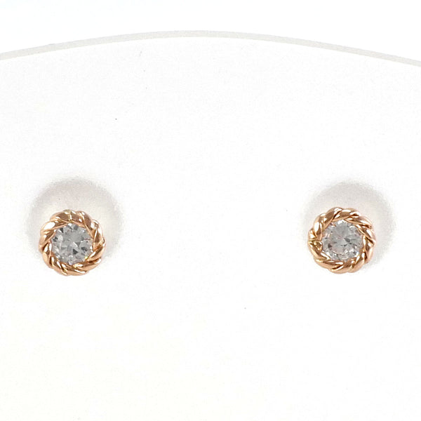 K10PG ピアス ジルコニア 総重量約0.3g100302050a301798