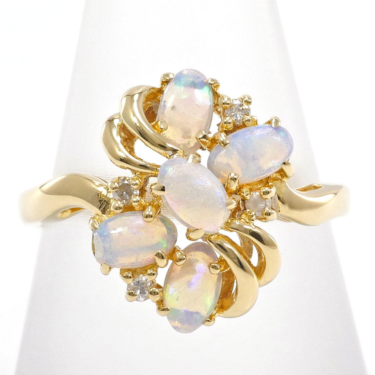 オパール リング 13号 13号 天然石オパール リング(Silver925 18KGP仕上げ) 指輪