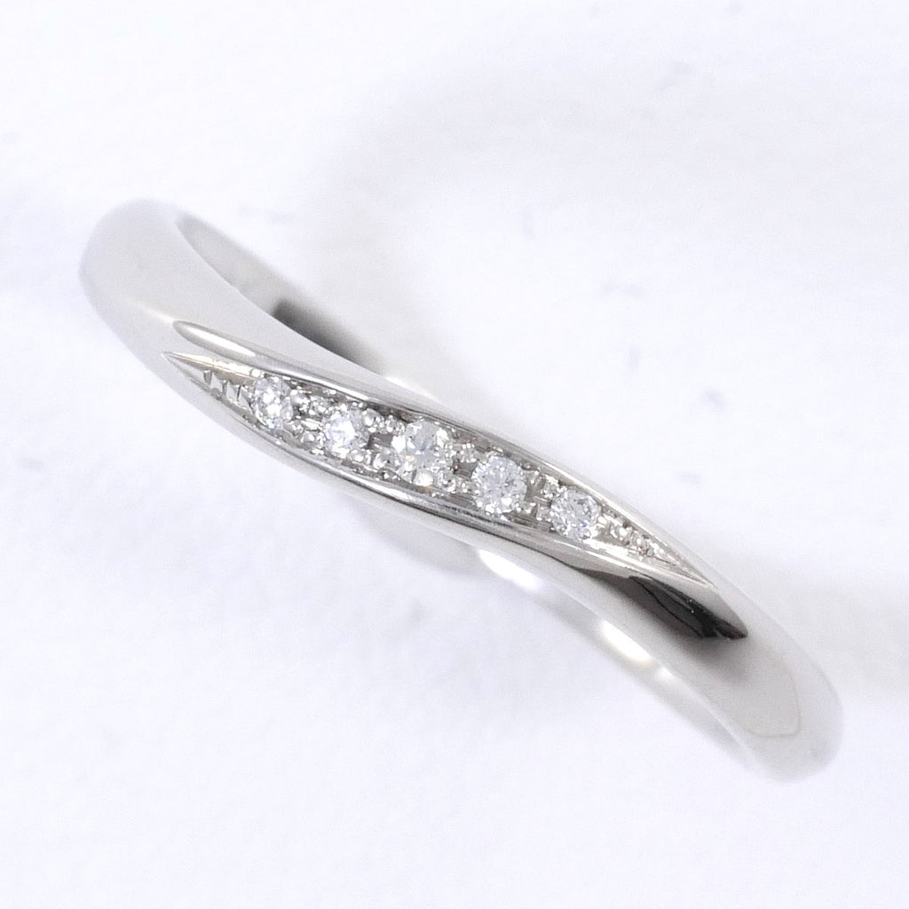 銀座ダイヤモンドシライシ PT950 リング 7号 ダイヤ 0.025 総