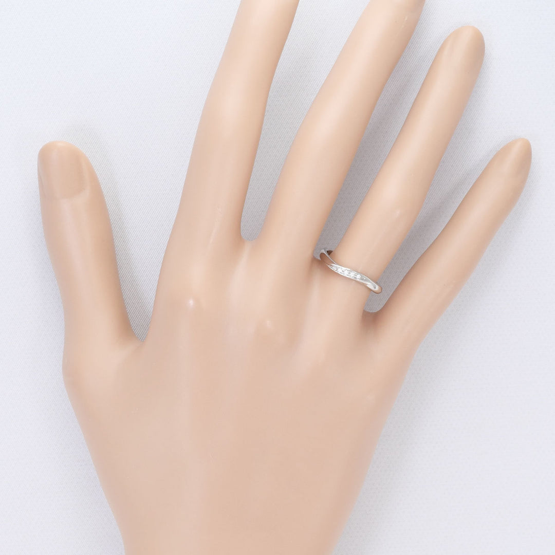 銀座ダイヤモンドシライシ PT950 リング 7号 ダイヤ 0.025 総重量約2.6