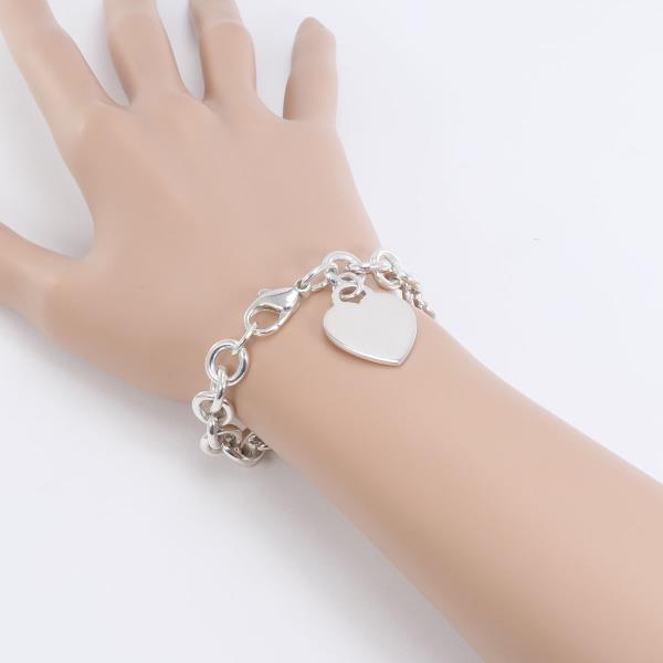 2▽ティファニー ハートプレート シルバー ブレスレット 袋 総重量約