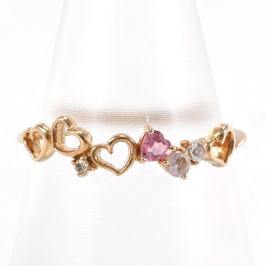 サマンサティアラ K18PG リング 指輪 9号 ピンクトルマリン ローズ