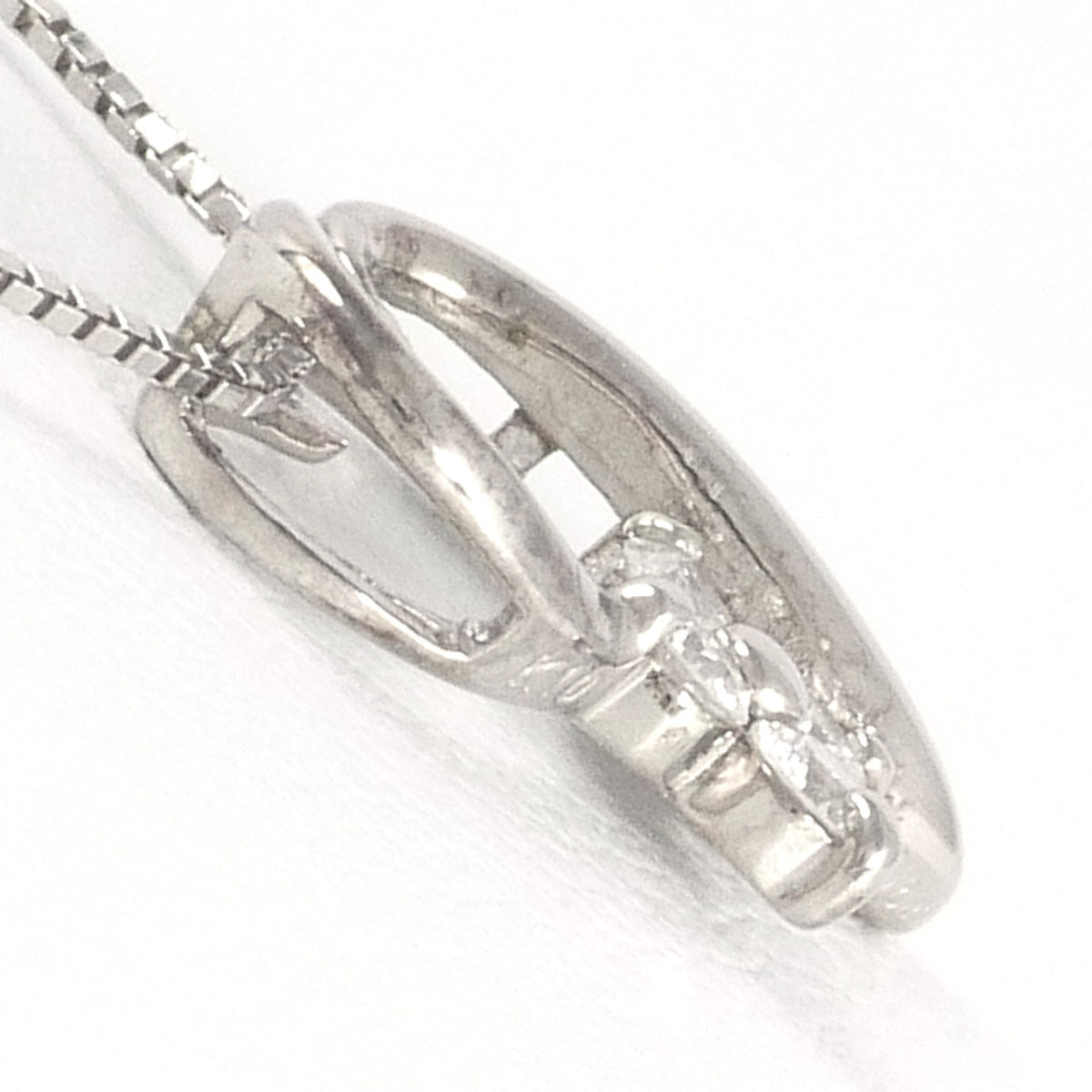 K10WG ネックレス ダイヤ 0.13 総重量約1.4g 約43cm – ジュエリーレンタル（Jewelry Rental）