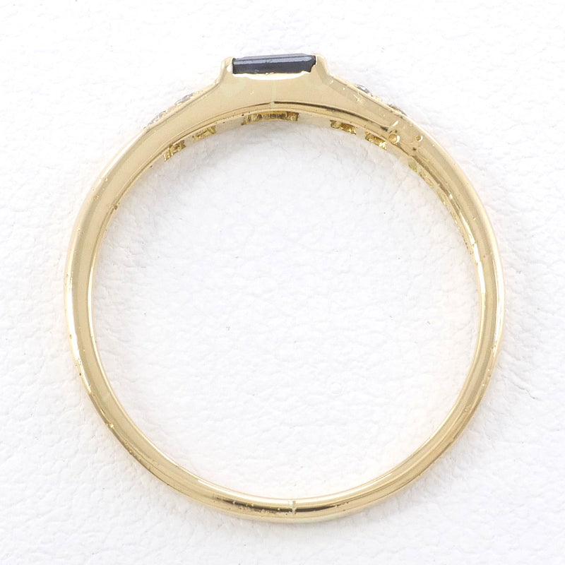 K18YG リング 指輪 9号 サファイア ダイヤ 総重量約1.4g100302050A901838