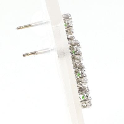 K14WG ピアス グリーンガーネット 0.14 0.13 ダイヤ 0.18×2 総重量約1.4g100302050AC01103100302050AC01103