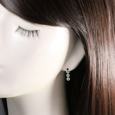 K14WG ピアス グリーンガーネット 0.14 0.13 ダイヤ 0.18×2 総重量約1.4g100302050AC01103100302050AC01103