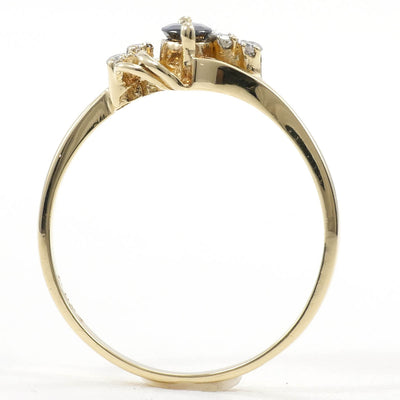 14K YG リング 指輪 10.5号 サファイア ダイヤ 総重量約1.5g1003020509000708