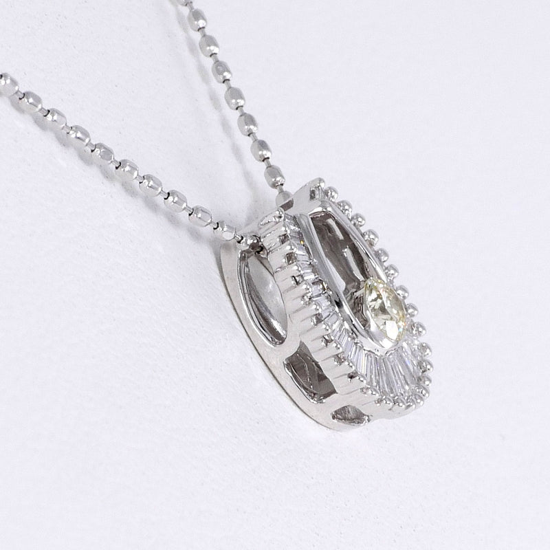K18WG ネックレス イエローダイヤ ダイヤ 計 0.24 総重量約2.4g 約45cm1003020509702029