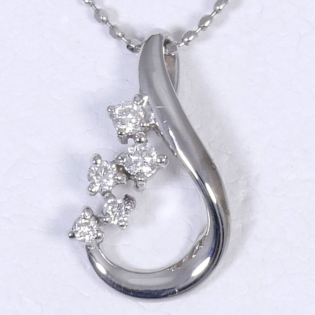 K10WG ネックレス ダイヤ 0.11 総重量約1.9g 約40cm 1003020509703098 – ジュエリーレンタル（Jewelry  Rental）