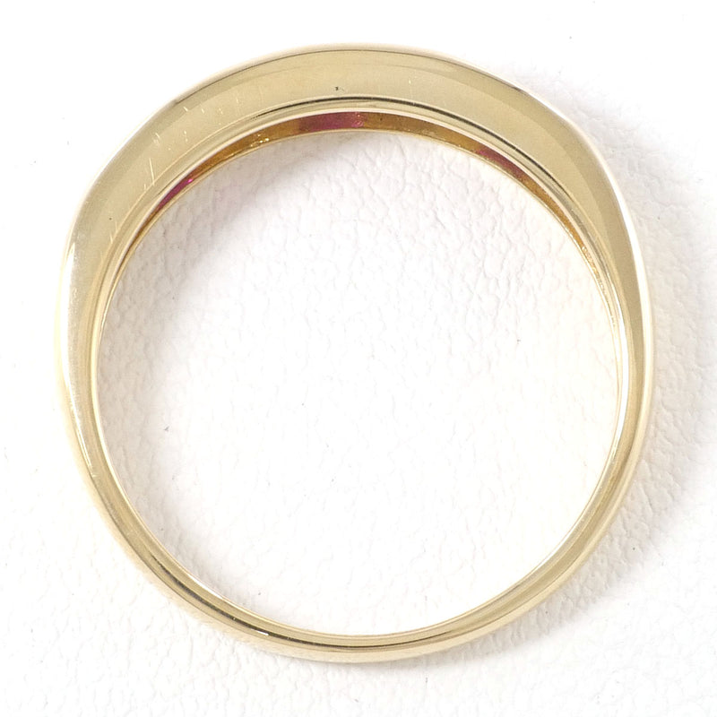 K10YG リング 指輪 11.5号 ホワイトサファイア ルビー 総重量約1.8g1003020509702609