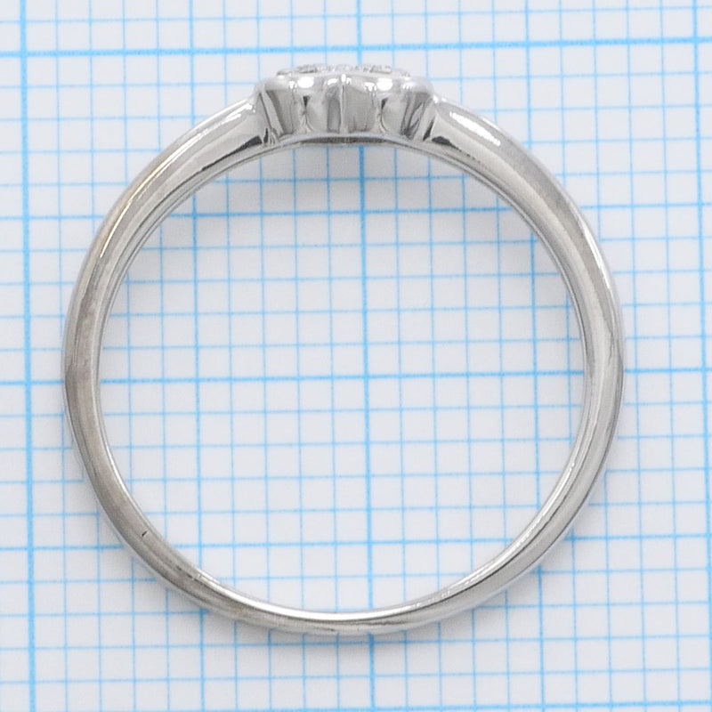 10K WG リング 指輪 3.5号 ダイヤ 0.03 総重量約0.9g1003020509703049
