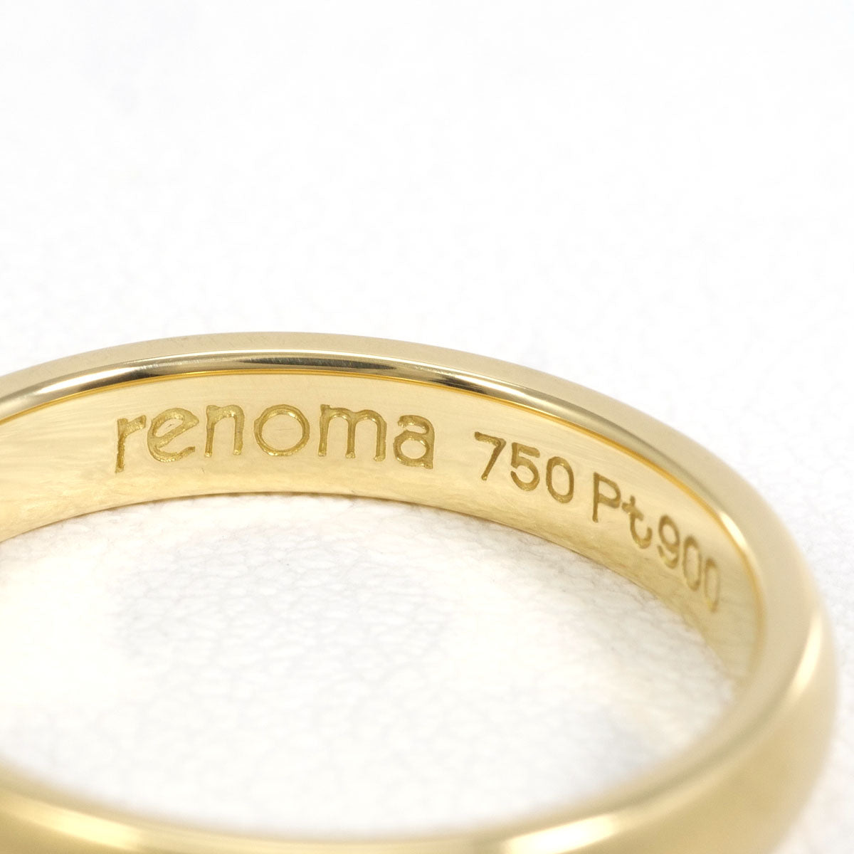【販売新作】レノマ PT900 K18YG リング 指輪 6号 総重量約3.1g 中古 美品 送料無料☆0315 イエローゴールド