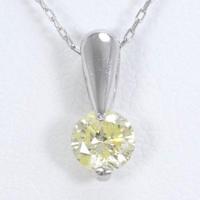 PT900 PT850 ネックレス イエローダイヤ 0.290 総重量約1.2g 約40cm1003020509402691