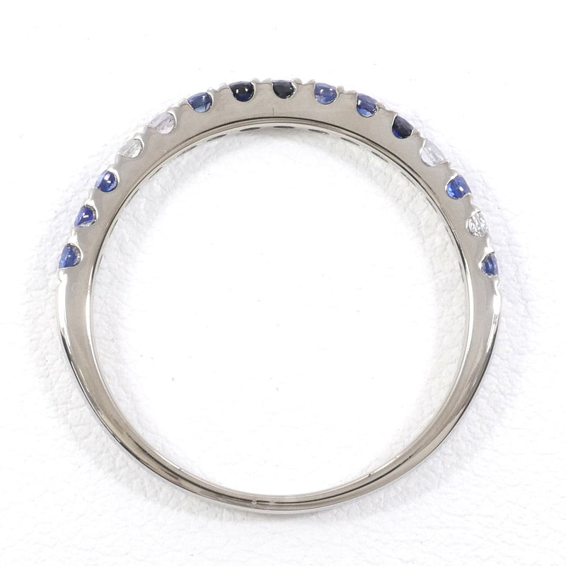 K18WG リング 指輪 13号 サファイア ホワイトサファイア 計0.50 総重量約2.0g100302050A100699