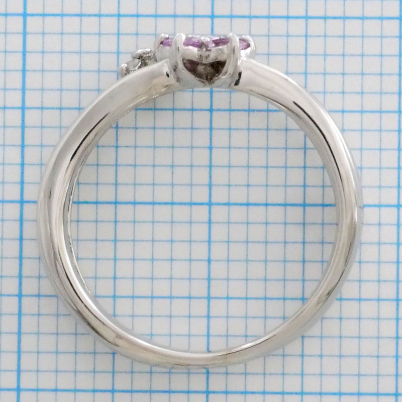 K10WG リング 指輪 3号 ピンクサファイア ホワイトサファイア 総重量約1.7g1003020509301453